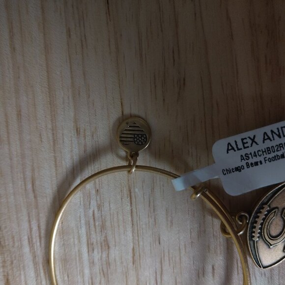 Alex and Ani CHICAGO BEARS NFL Logo Gold Color Charm Bracelet NFL  NEW Football - Picture 4 of 5